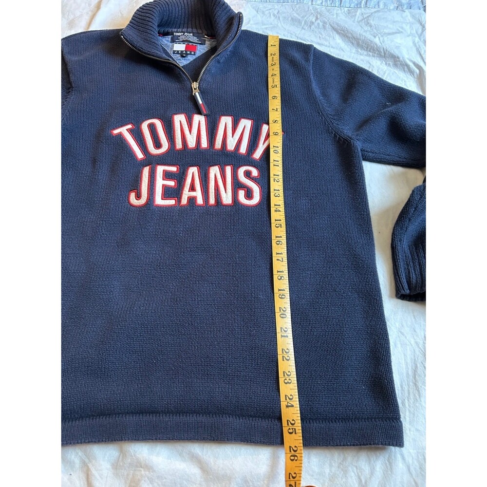 Tommy Hilfiger Tommy Jeans women’s Vintage 1/4 Zip Pullover Sweater Size M - Picture 6 of 6